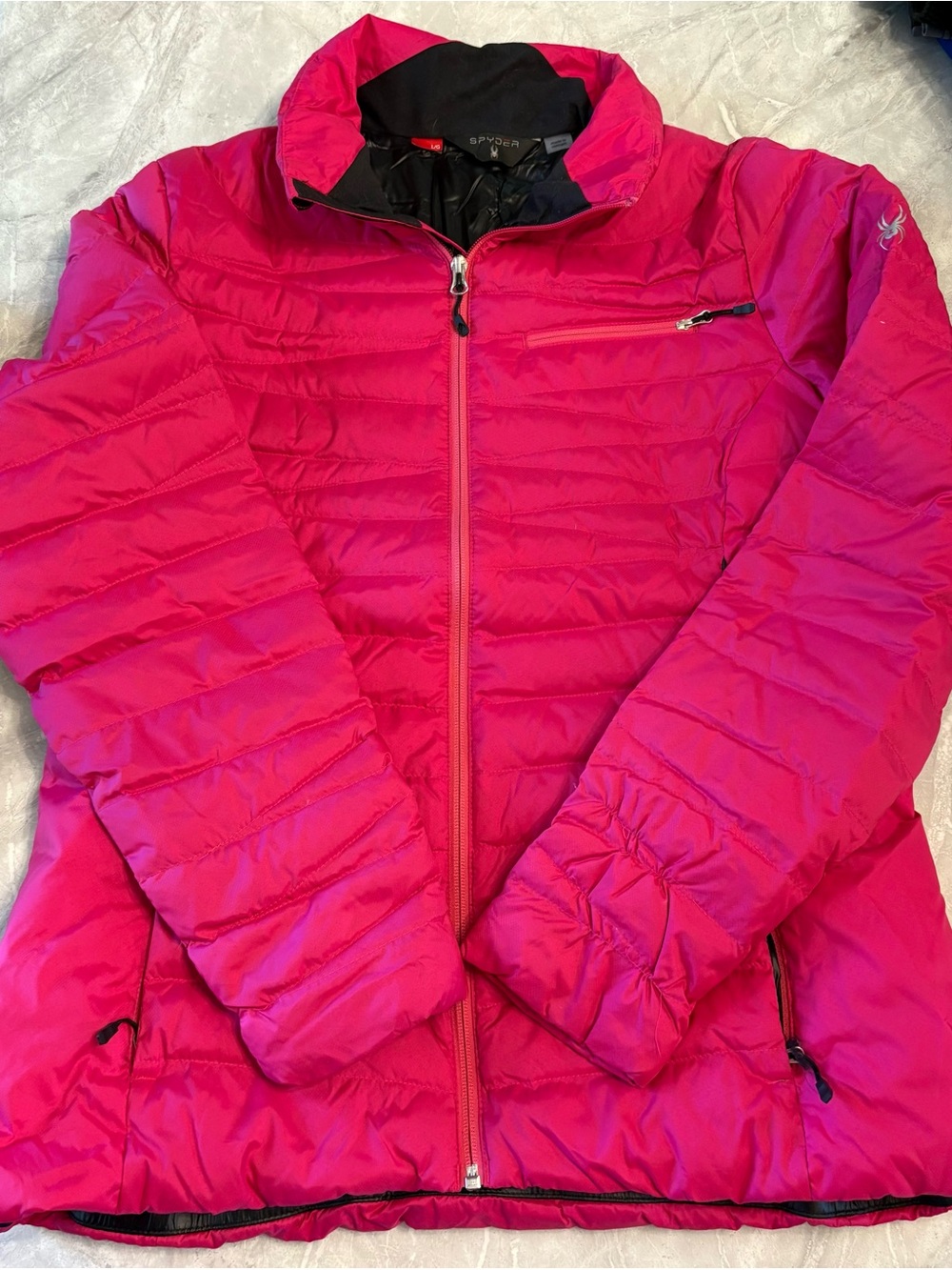 Spyder Women's Fuchsia Quilted Insulated Puffer Jacket